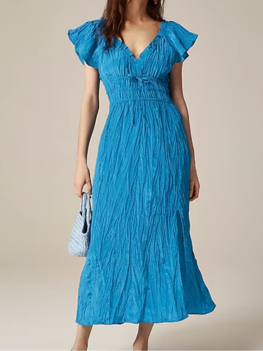 J Crew Palermo Maxi Dress Crinkle